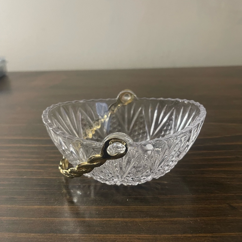 Mikasa Crystal Mini Basket Tender Rose